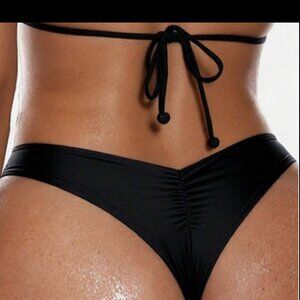 Summer Beach Swimwear Sexy Tight Basic Women'sRuffled Bikini Bottoms
